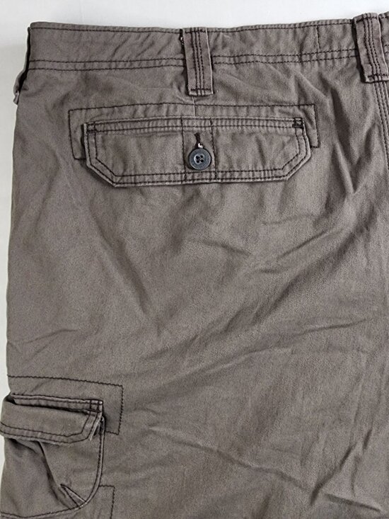 Lee Dungarees Mens 46 Shorts Gray 8 Pocket Cargo Outdoor Military Comfort Retro - Picture 6 of 13